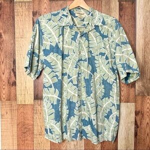 Cooke Street Honolulu Hawaiian Leaf Print Shirt